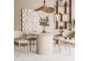 Lookway Esstisch OVI Rund Beige Geriffeltes Gestell Bild 4