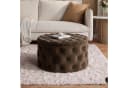 Lookway Hocker CHESTERFIELD Gesteppt mit Staufach Braun Bild 1