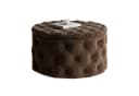Lookway Hocker CHESTERFIELD Gesteppt mit Staufach Braun Bild 2