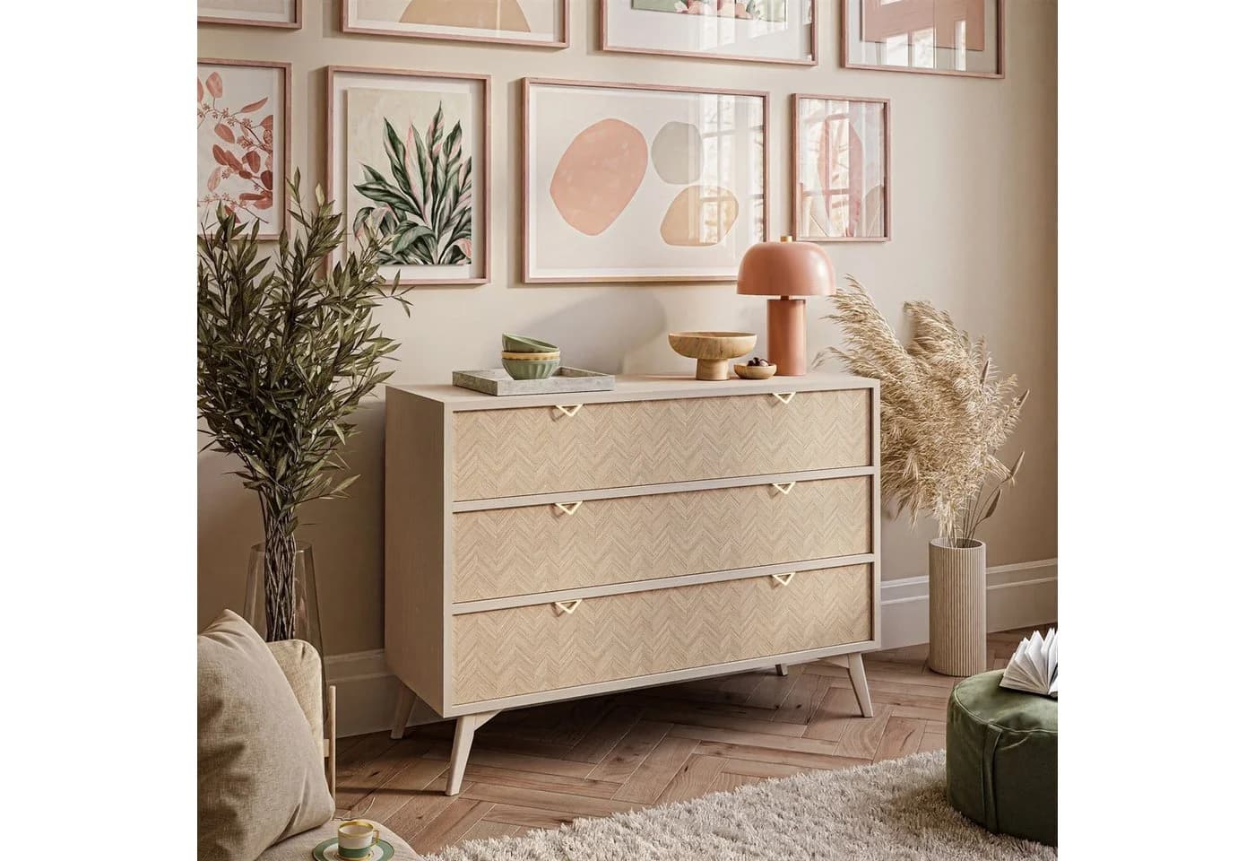 Lookway Kommode ALOE KSZ106 mit drei Schubladen, Breite: 106 cm - Bild 3