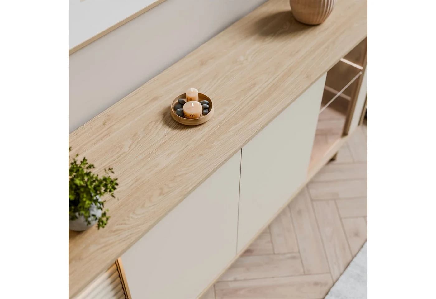 Lookway Kommode FLORENCE 3D1W mit LED-Beleuchtung Beige - Bild 5