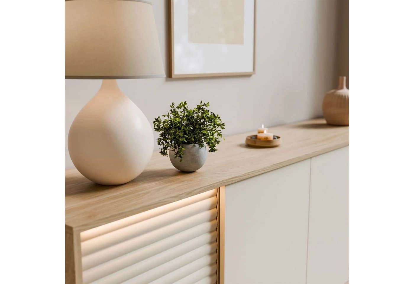 Lookway Kommode FLORENCE 3D1W mit LED-Beleuchtung Kaschmir - Bild 4
