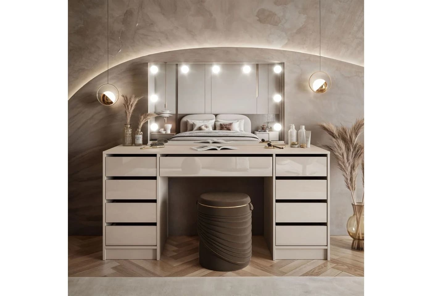 Lookway Schminktisch MADA ELITE II mit LED-Beleuchtung