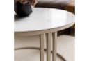 Lookway Couchtisch LORI GLASS rund kaschmirfarben Glasplatte Bild 3