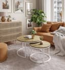 Lookway Couchtisch CIRI 2in1 LOFT Runder Tisch 2er Set Bild 1