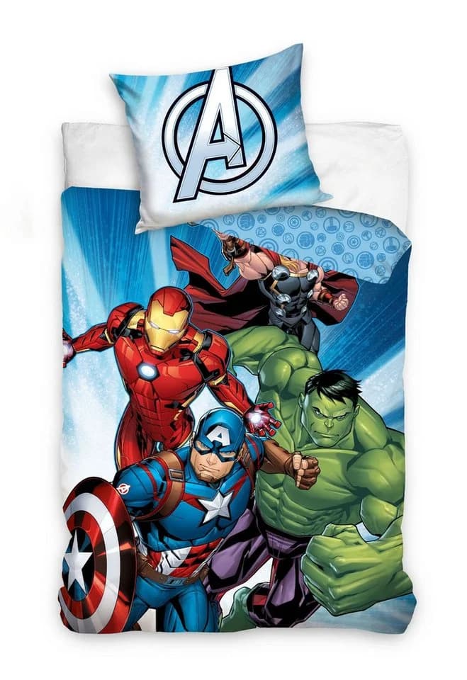 Carbotex Bettwäsche Marvel Avengers 100% Baumwolle