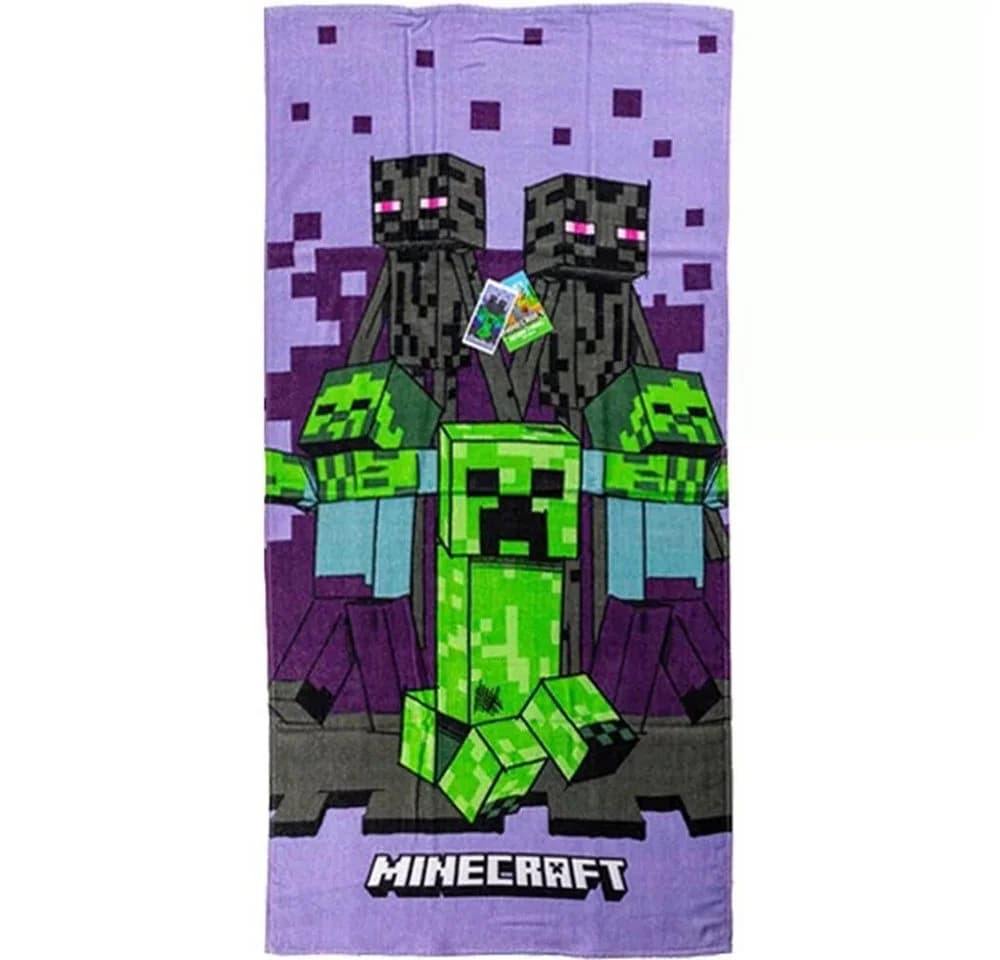 Minecraft Badetuch Purple Strandtuch 70x140cm