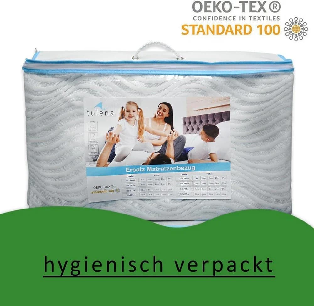 TULENA Matratzenbezug Weiß Baumwolle OEKO-TEX