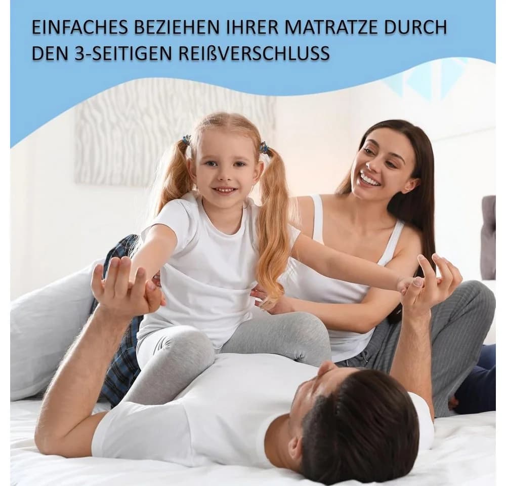 TULENA Matratzenbezug Viskose Anthrazit mit Reißverschluss - Bild 4