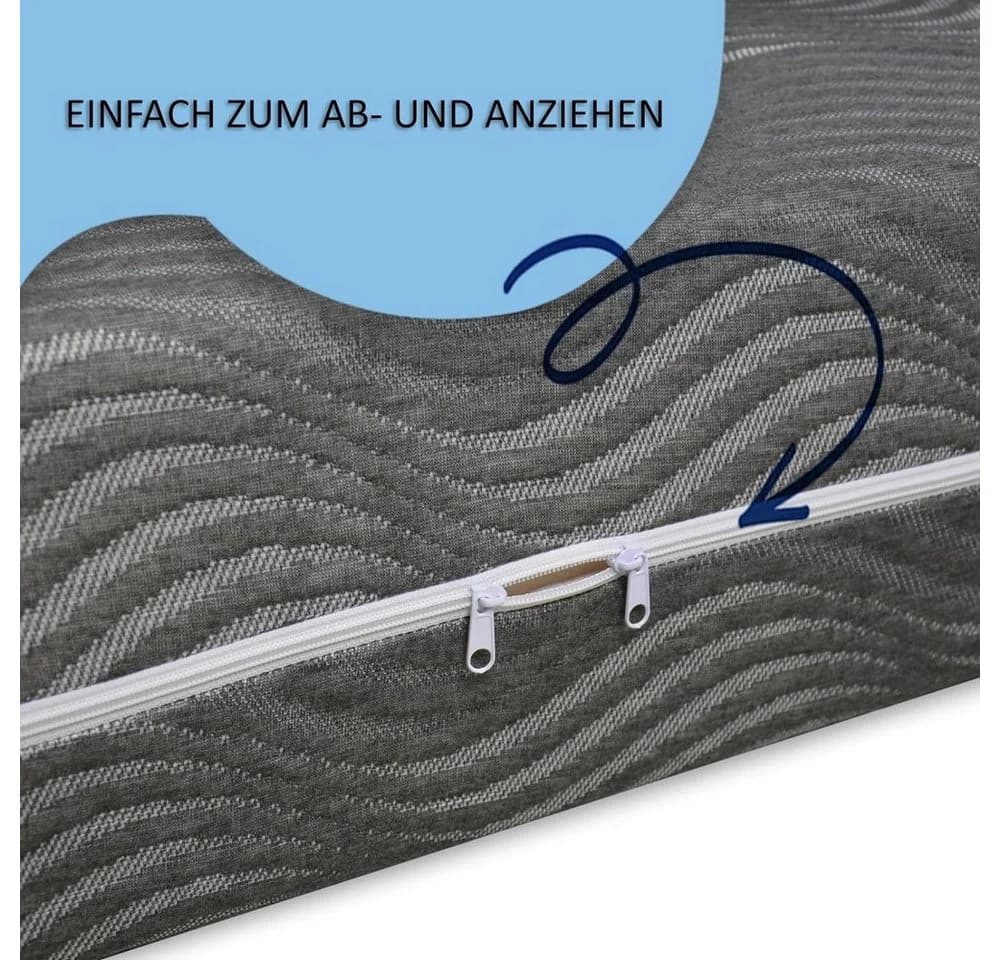 TULENA Matratzenbezug Viskose Anthrazit mit Reißverschluss - Bild 5