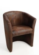 Kamil Cocktailsessel Design Sessel Clubsessel Loungesessel Antik Braun Microvelours Bild 2