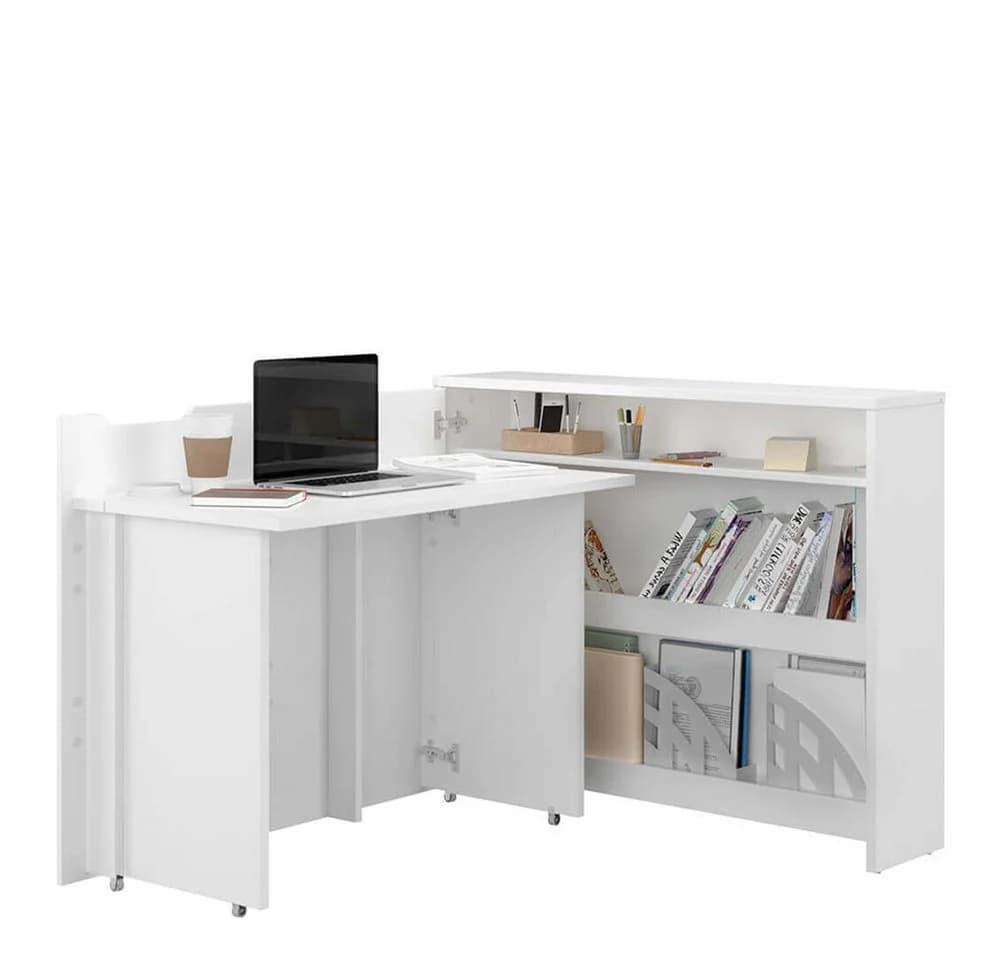 Friderik-EU Klapp-Schreibtisch WORK CONCEPT CW-01 Weiß Hochglanz
