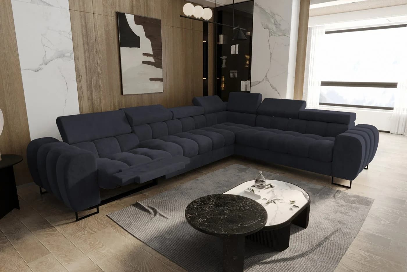 Friderik-EU Ecksofa Aspen Max Relax Grau mit Schlaffunktion und Bettkasten - Bild 2