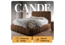 Friderik-EU Polsterbett CANDE mit Bettkasten und Lattenrost Beige Bild 4