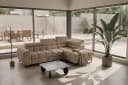 Friderik-EU Ecksofa Palma Mini L-Form Beige Schlaffunktion Bettkasten Bild 2