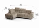 Friderik-EU Ecksofa Palma Mini L-Form Beige Schlaffunktion Bettkasten Bild 4