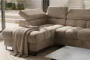Friderik-EU Ecksofa Palma Mini L-Form Beige Schlaffunktion Bettkasten Bild 5