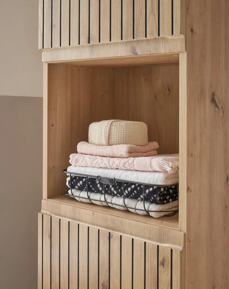 BASIC BY BALCULINA Hochschrank Austin Beige Eiche Soft-Close - Bild 5