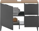 BASIC by Balculina Waschbeckenunterschrank Denver Schwarz Matt Eiche Bild 4