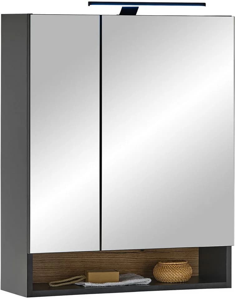 BASIC by Balculina Spiegelschrank Denver Schwarz Matt Softclose - Bild 2