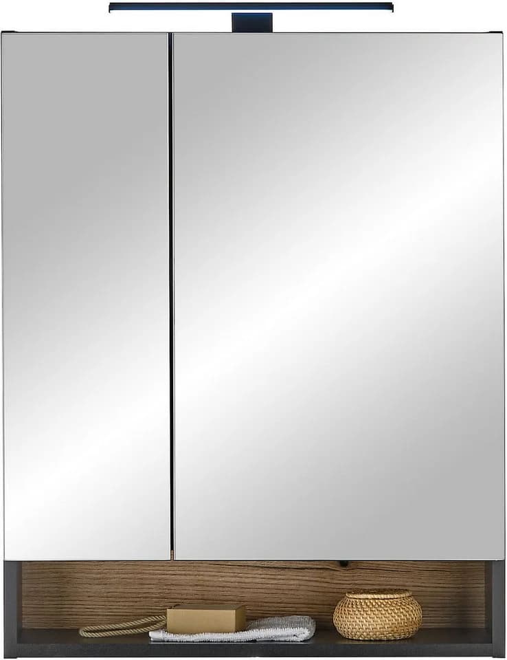 BASIC by Balculina Spiegelschrank Denver Schwarz Matt Softclose - Bild 3