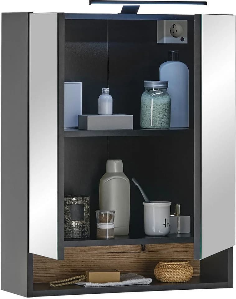 BASIC by Balculina Spiegelschrank Denver Schwarz Matt Softclose - Bild 5