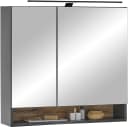 BASIC by Balculina Spiegelschrank Denver Schwarz Matt Softclose Bild 2