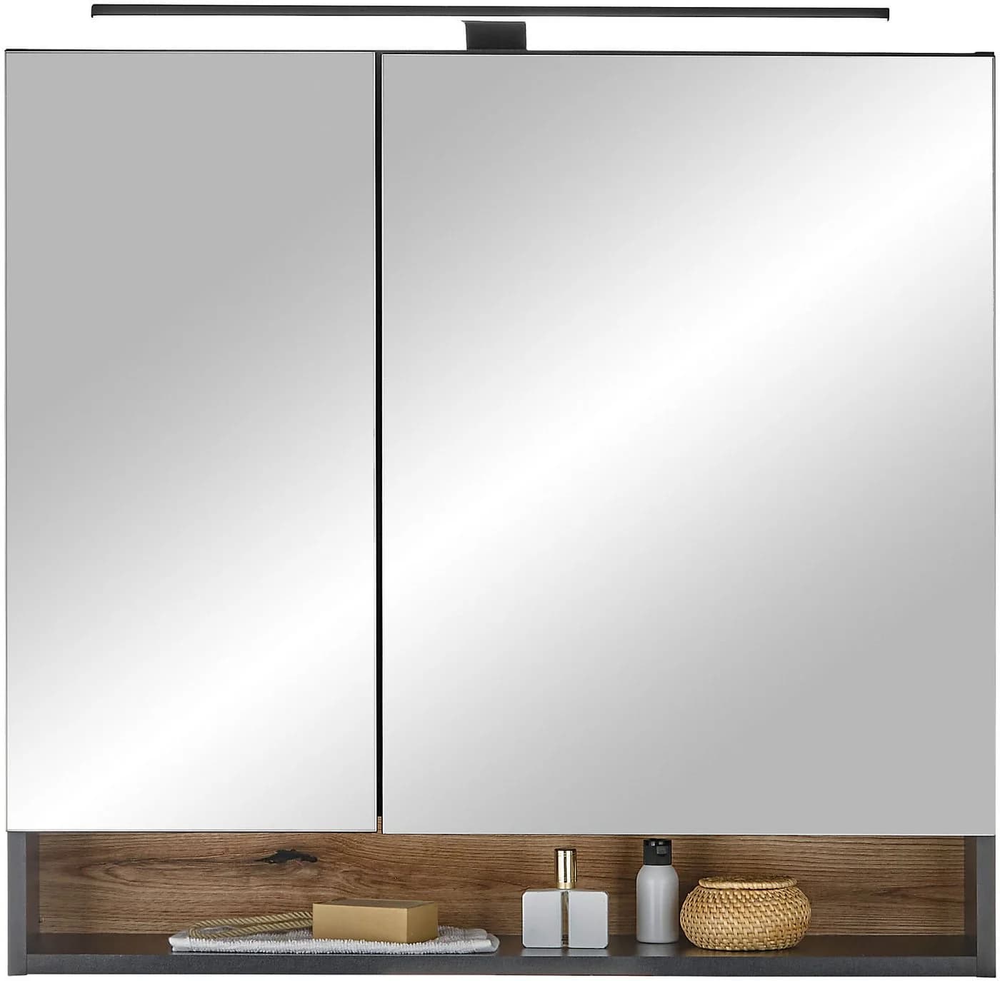 BASIC by Balculina Spiegelschrank Denver Schwarz Matt Softclose - Bild 3