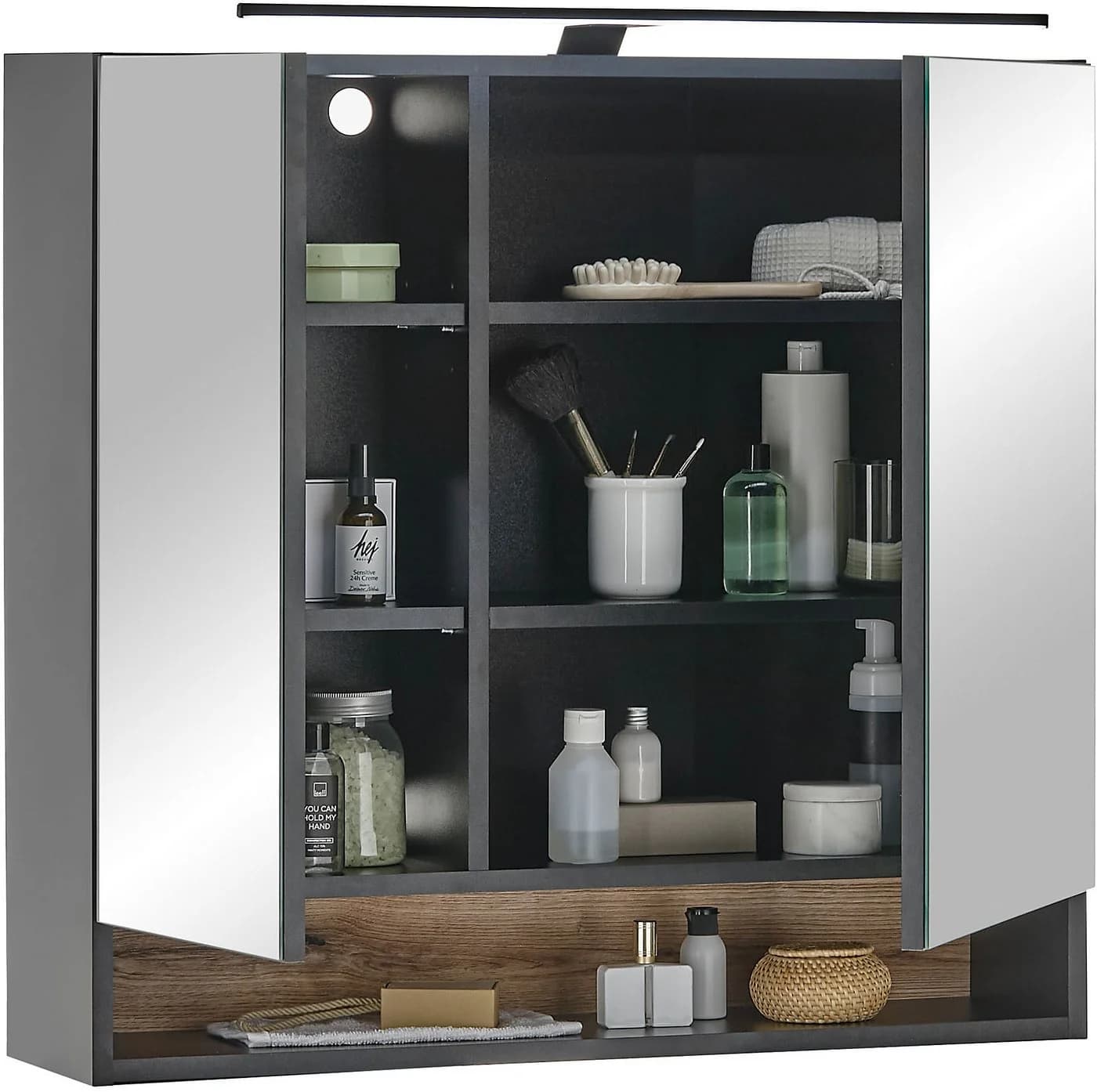 BASIC by Balculina Spiegelschrank Denver Schwarz Matt Softclose - Bild 5