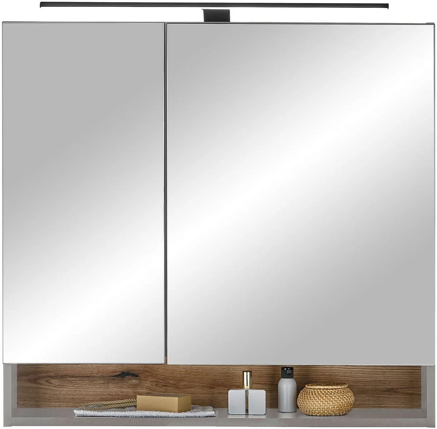 BASIC by Balculina Spiegelschrank Denver Grau Modern - Bild 3