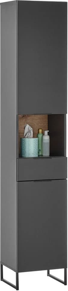 BASIC by Balculina Hochschrank Denver Schwarz Matt Softclose - Bild 2