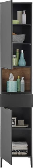 BASIC by Balculina Hochschrank Denver Schwarz Matt Softclose Bild 4