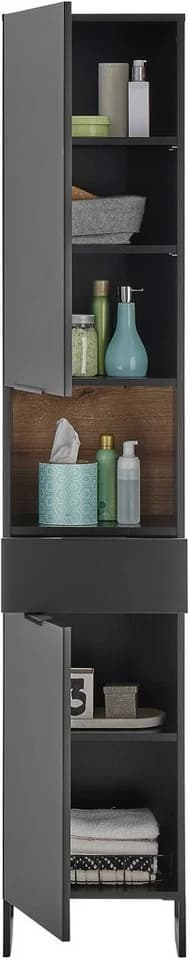 BASIC by Balculina Hochschrank Denver Schwarz Matt Softclose - Bild 4