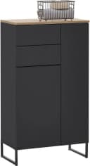 BASIC by Balculina Midischrank Denver Schwarz Matt mit Softclose Bild 2