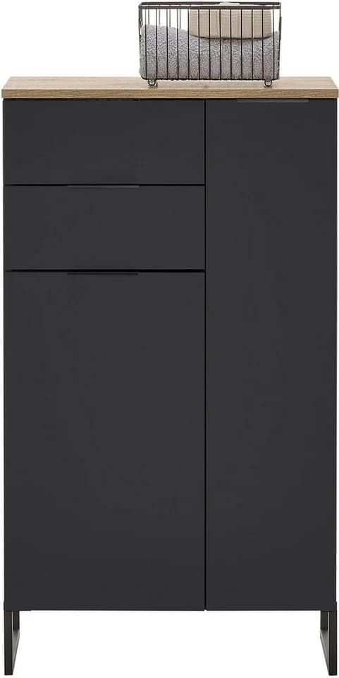 BASIC by Balculina Midischrank Denver Schwarz Matt mit Softclose - Bild 3