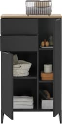 BASIC by Balculina Midischrank Denver Schwarz Matt mit Softclose Bild 5