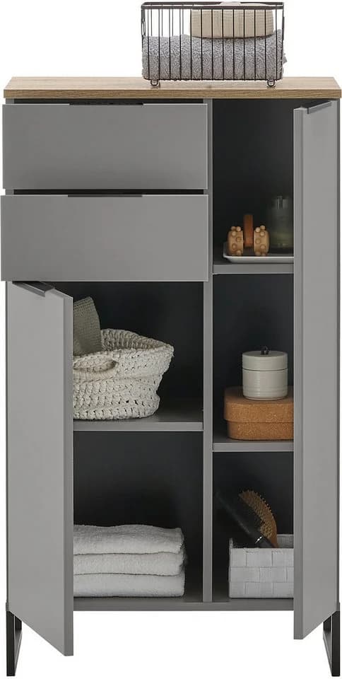 BASIC by Balculina Midischrank Denver Grau Matt Softclose - Bild 5