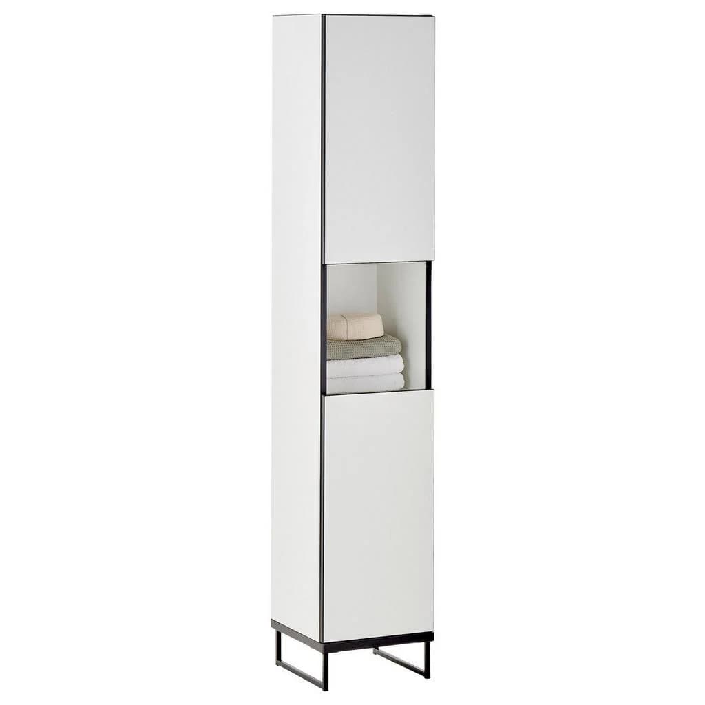 Mid.you Hochschrank Schwarz Weiß Holzwerkstoff 2 Fächer