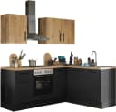 Winkelküche BASIC BY BALCULINA Turin Schwarz Eichefarben Bild 2