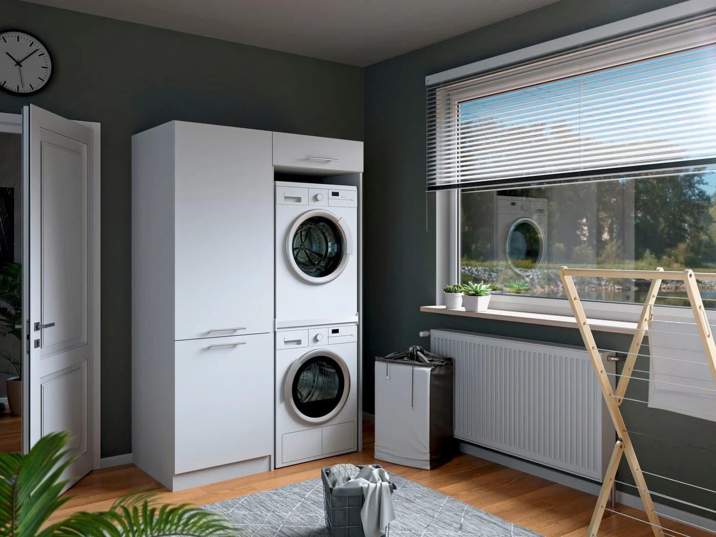 Mehrzweckschrank-Set LAUNDREEZY Waschmaschinenumbauschrank