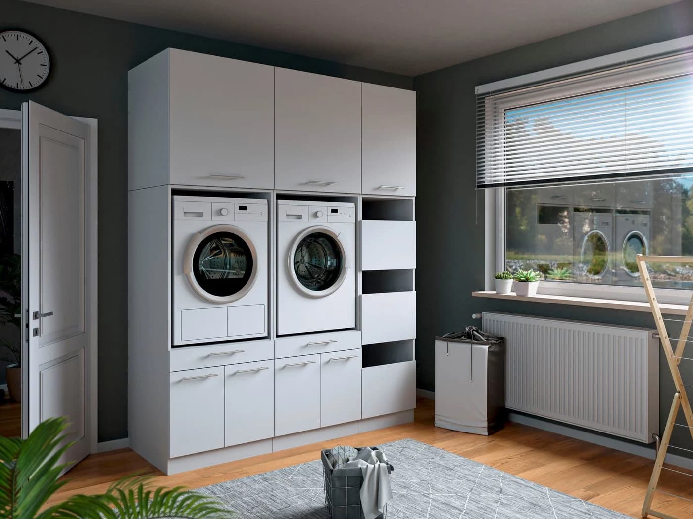 Baur Versand Mehrzweckschrank-Set LAUNDREEZY 6-tlg. Weiß Matt