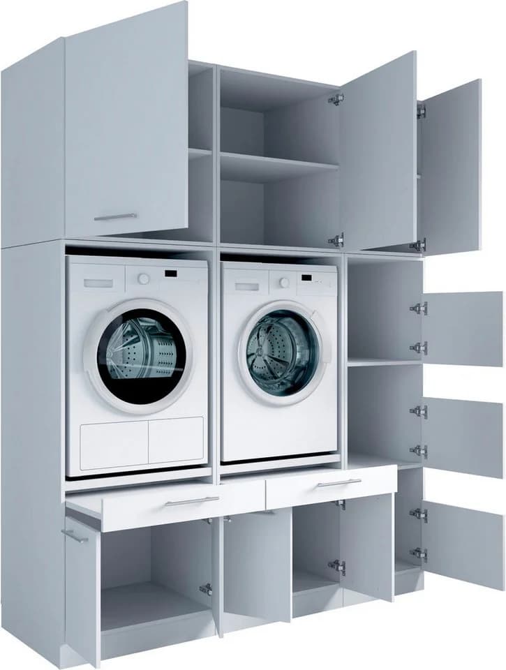 Baur Versand Mehrzweckschrank-Set LAUNDREEZY 6-tlg. Weiß Matt - Bild 3