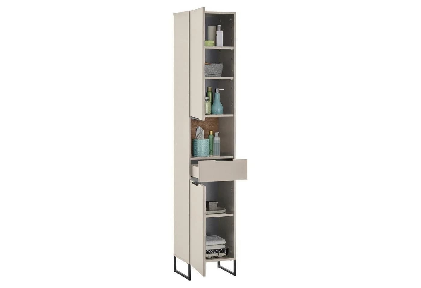 Bega Consult Hochschrank DENVER Beige 2 Türen 1 Schublade - Bild 5