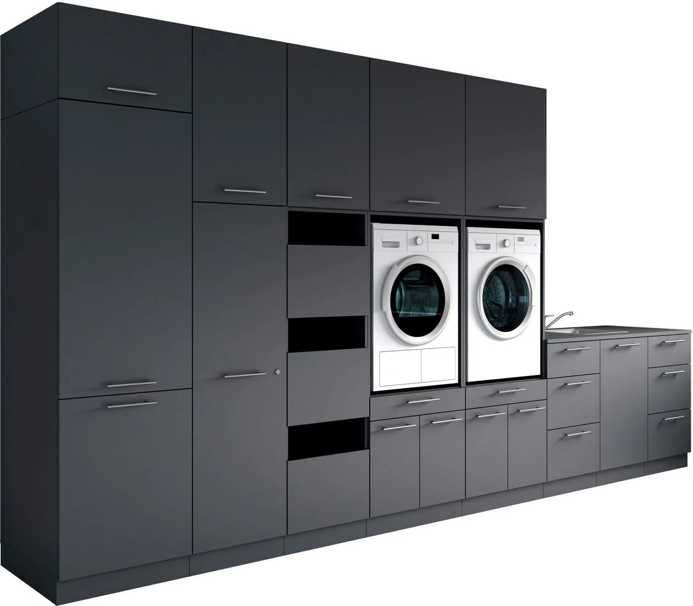 Baur Versand Mehrzweckschrank-Set Laundreezy 12-tlg. Anthrazit - Bild 2