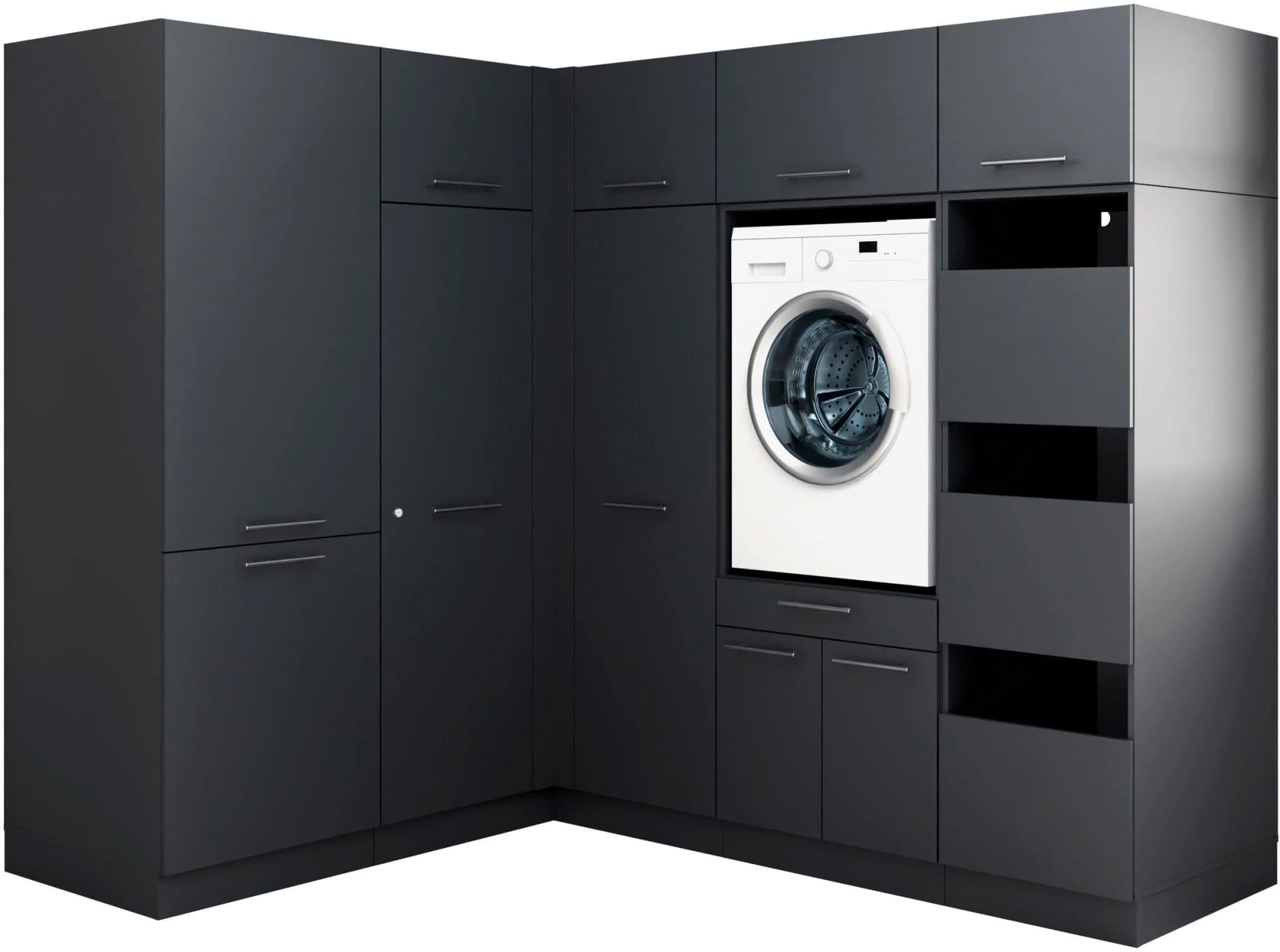 Mehrzweckschrank-Set LAUNDREEZY 9-tlg. Anthrazit Matt
