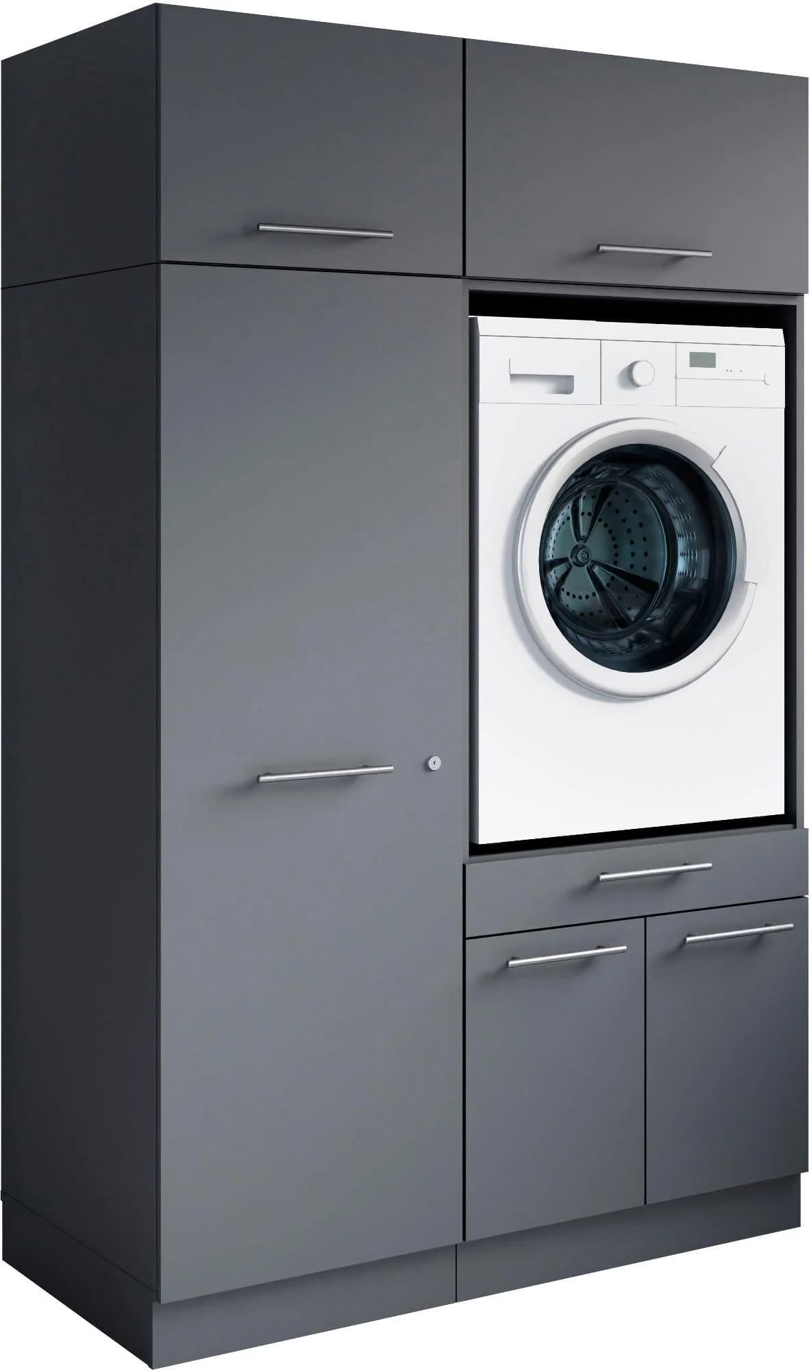Mehrzweckschrank-Set LAUNDREEZY 4-tlg. Anthrazit Matt Holzwerkstoff