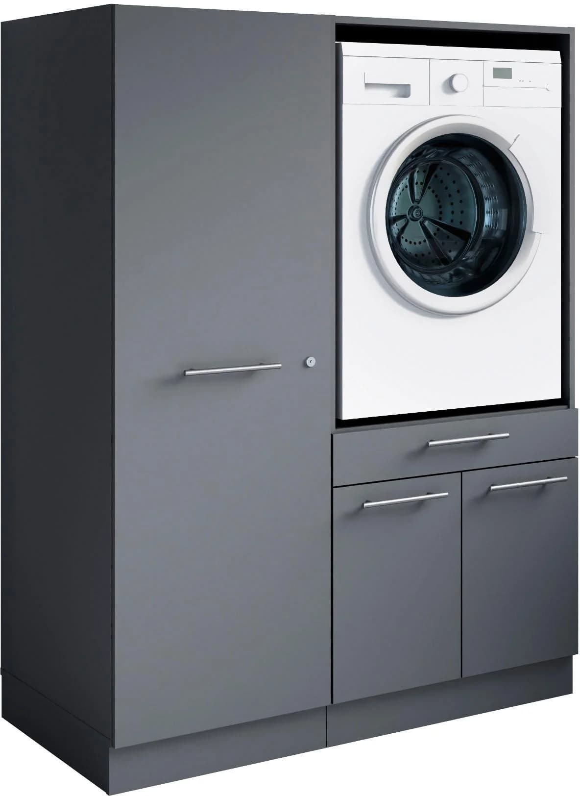 Mehrzweckschrank-Set LAUNDREEZY 4-tlg. Anthrazit Matt Holzwerkstoff