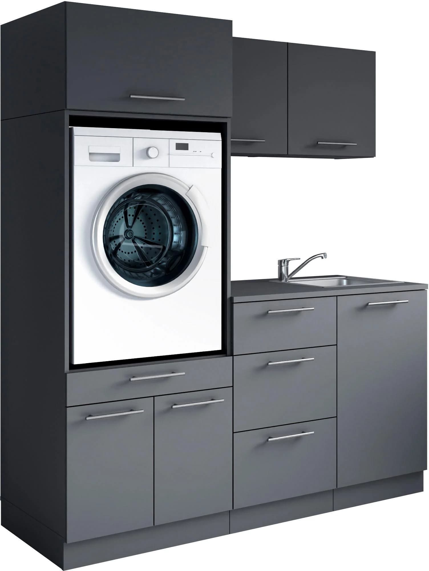 Mehrzweckschrank-Set LAUNDREEZY 6-tlg. Anthrazit Matt