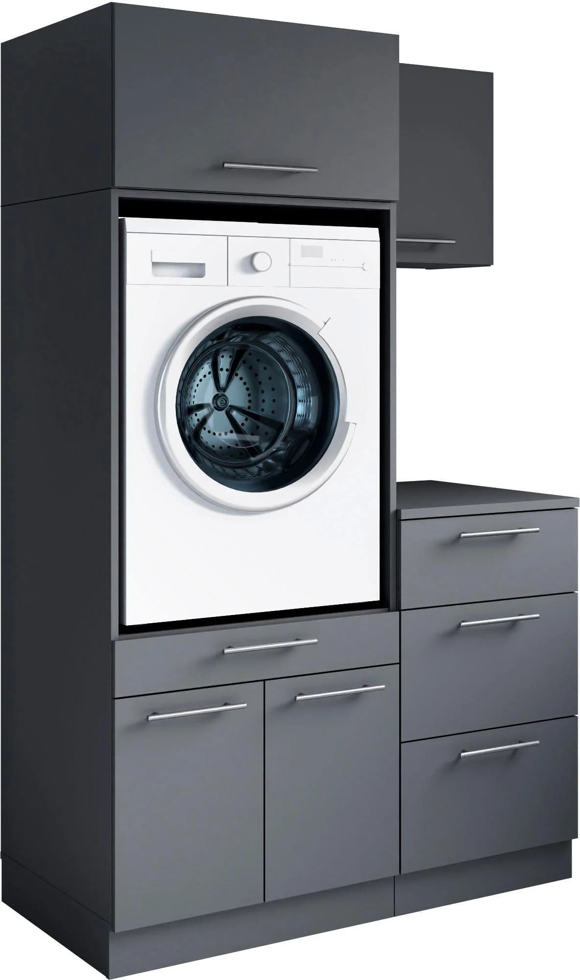Mehrzweckschrank-Set LAUNDREEZY 4-tlg. Anthrazit Matt Holzwerkstoff