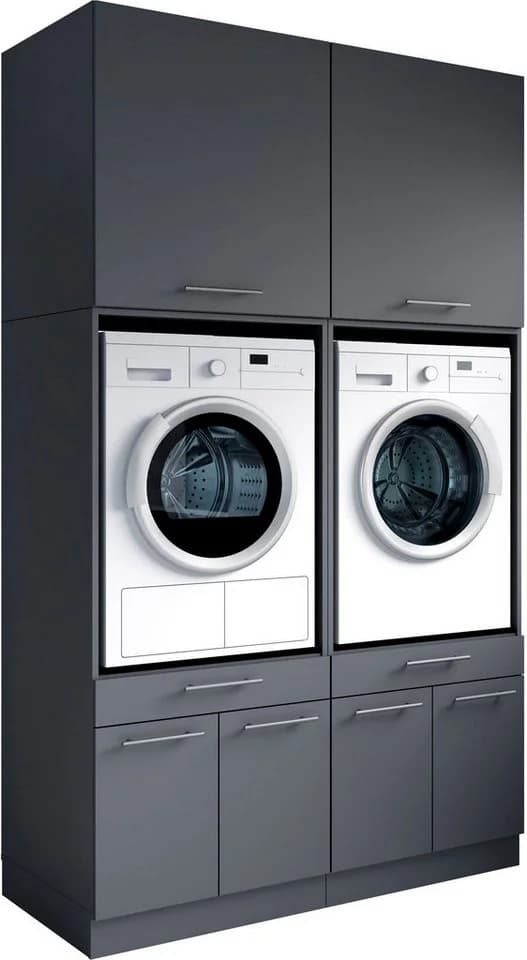 Laundreezy Mehrzweckschrank-Set Anthrazit Matt - Bild 2